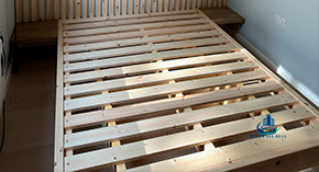 Handcrafted Floating Bed with Concealed Frame 4